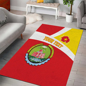 Personalized Amhara Region Area Rug Coat Of Arms With Amhara Map