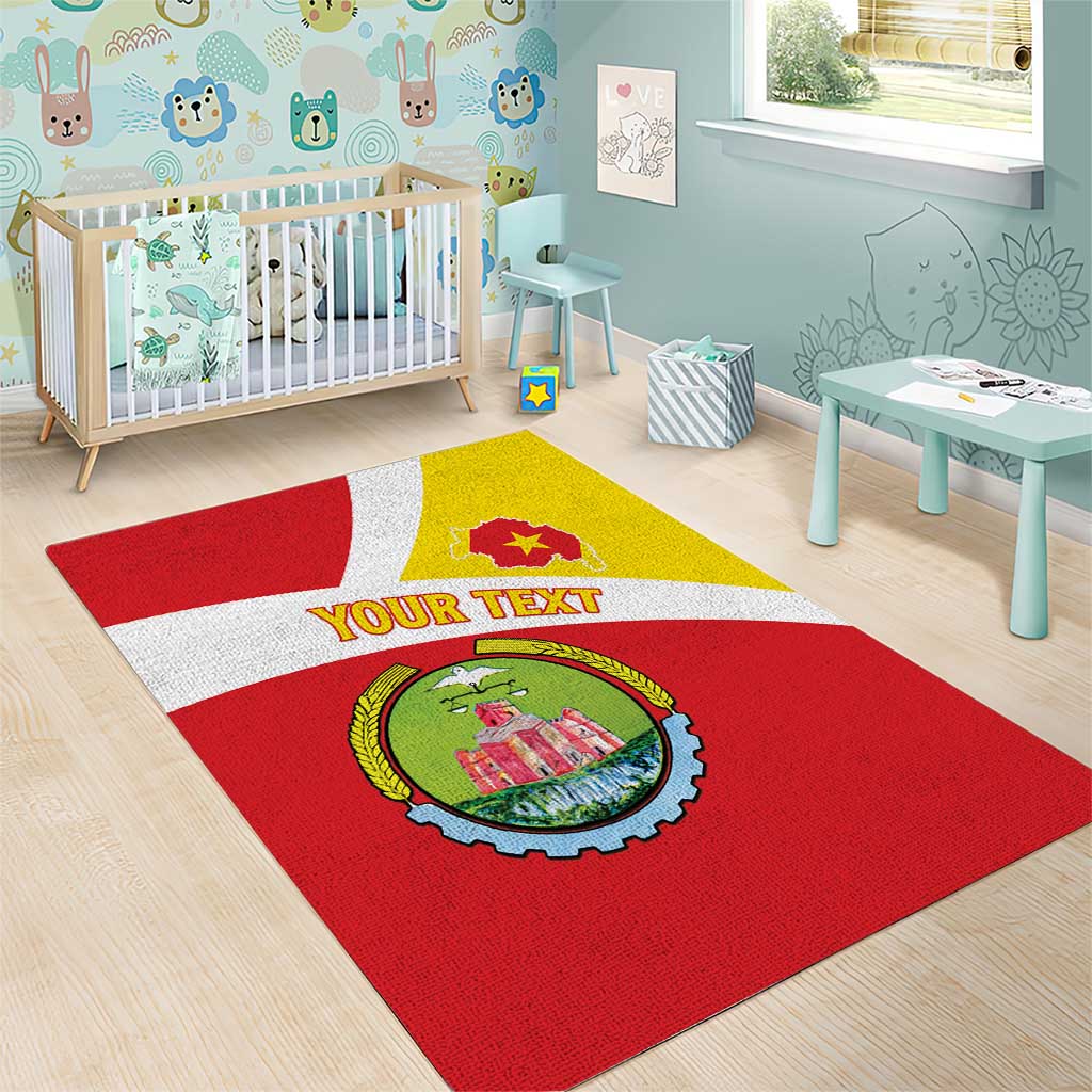 Personalized Amhara Region Area Rug Coat Of Arms With Amhara Map