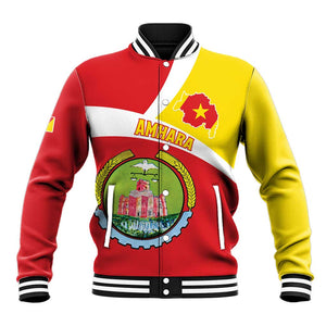 Personalized Amhara Region Baseball Jacket Coat Of Arms With Amhara Map
