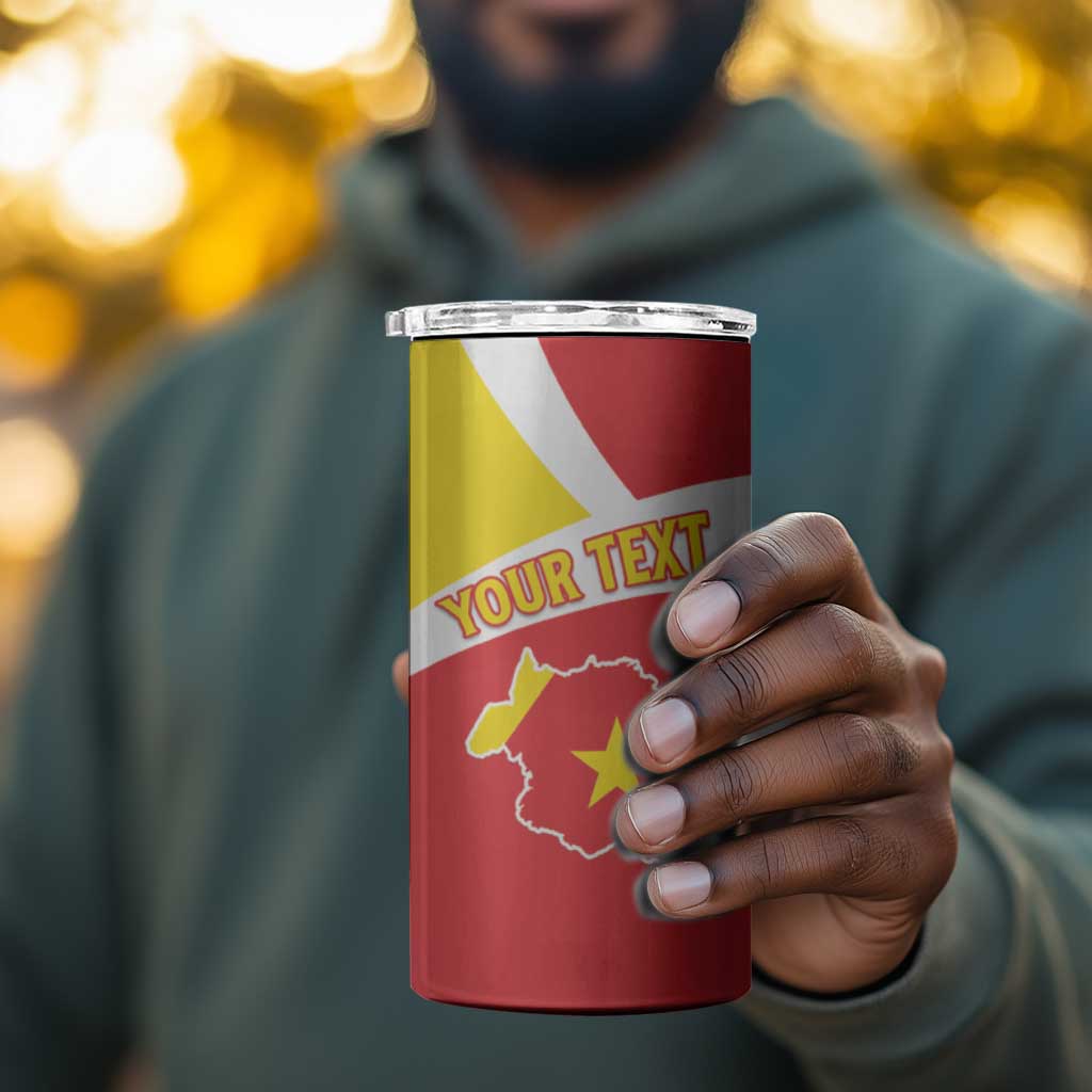 Personalized Amhara Region 4 in 1 Can Cooler Tumbler Coat Of Arms With Amhara Map