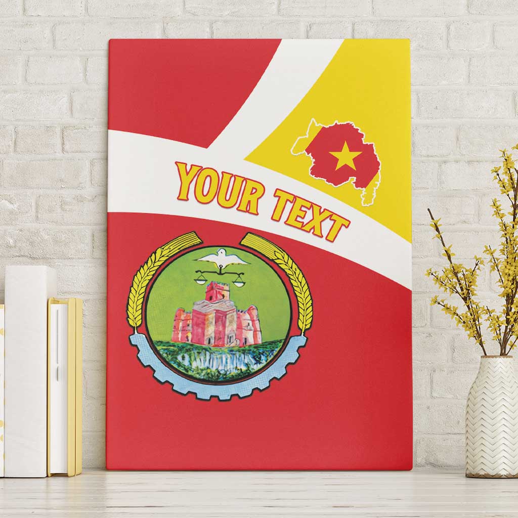 Personalized Amhara Region Canvas Wall Art Coat Of Arms With Amhara Map