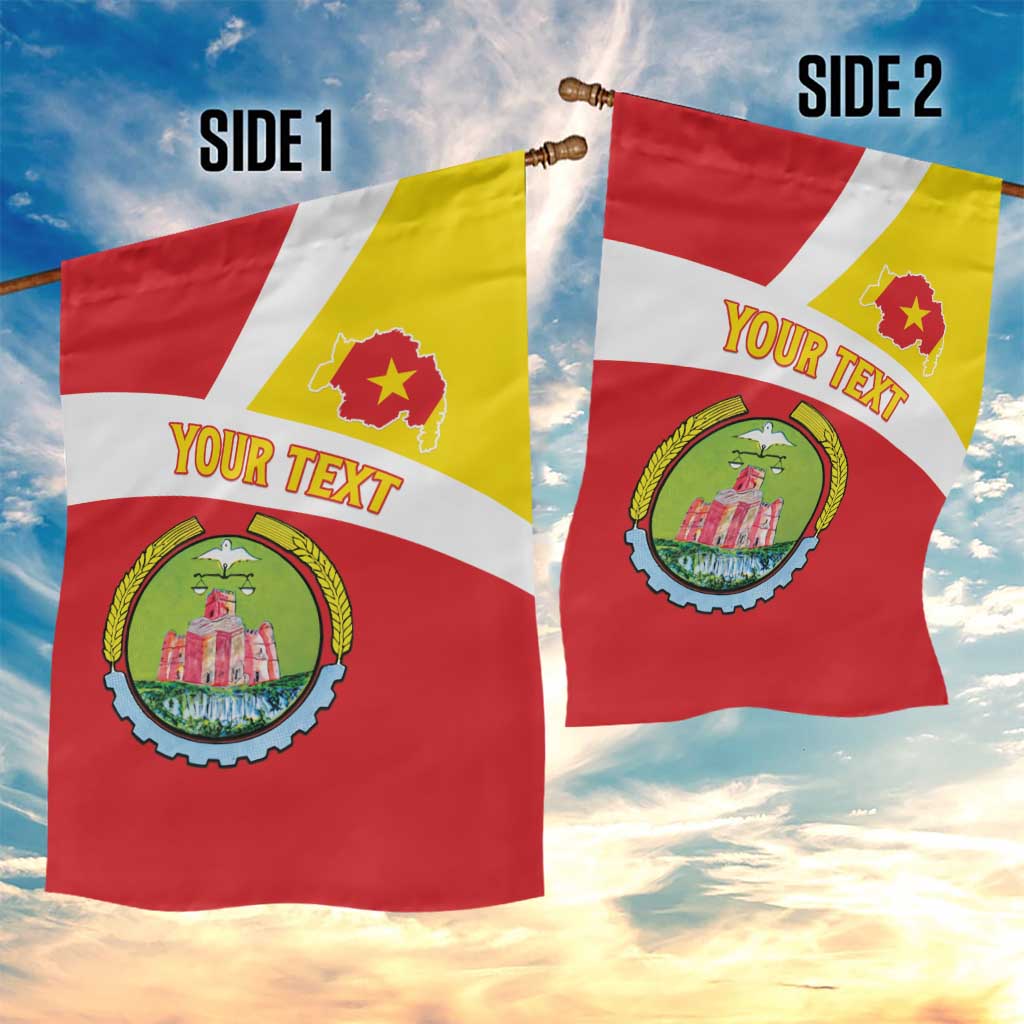 Personalized Amhara Region Garden Flag Coat Of Arms With Amhara Map