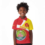 Personalized Amhara Region Kid Polo Shirt Coat Of Arms With Amhara Map