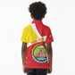 Personalized Amhara Region Kid Polo Shirt Coat Of Arms With Amhara Map