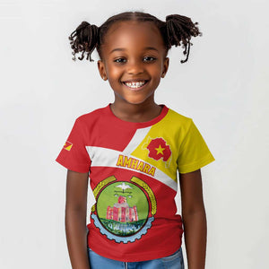 Personalized Amhara Region Kid T shirt Coat Of Arms With Amhara Map