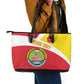 Personalized Amhara Region Leather Tote Bag Coat Of Arms With Amhara Map