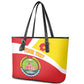Personalized Amhara Region Leather Tote Bag Coat Of Arms With Amhara Map
