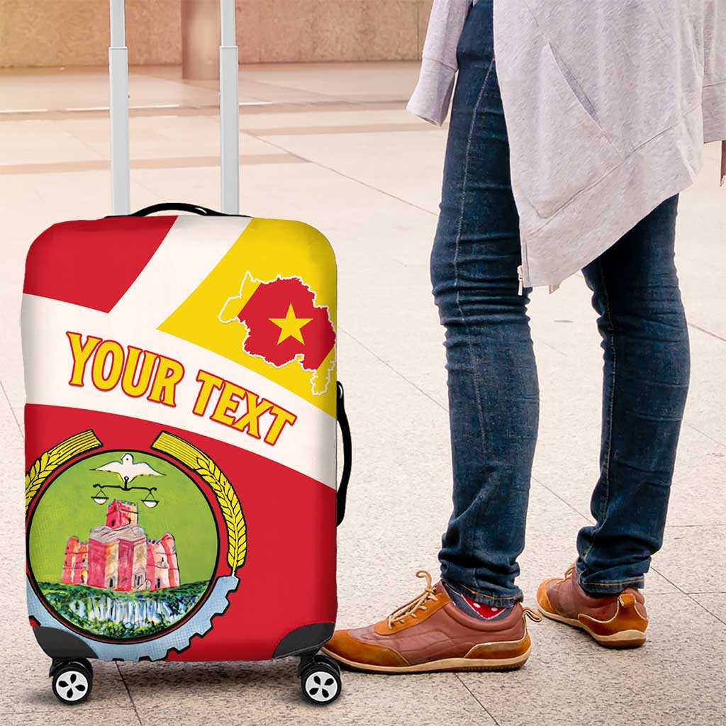 Personalized Amhara Region Luggage Cover Coat Of Arms With Amhara Map