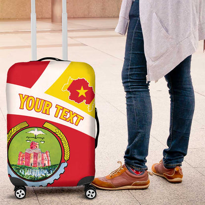 Personalized Amhara Region Luggage Cover Coat Of Arms With Amhara Map