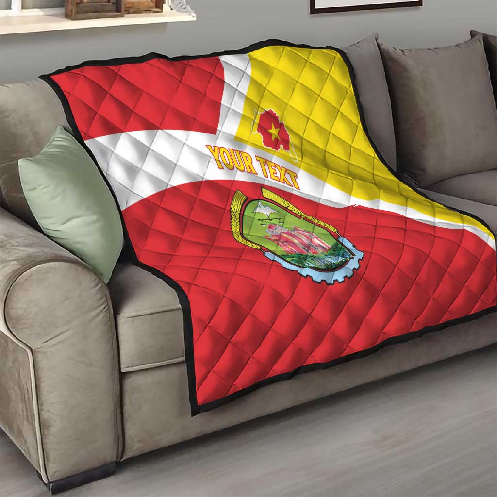 Personalized Amhara Region Quilt Coat Of Arms With Amhara Map