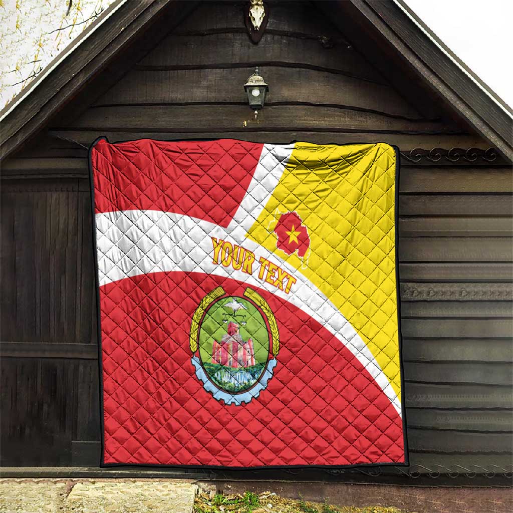 Personalized Amhara Region Quilt Coat Of Arms With Amhara Map
