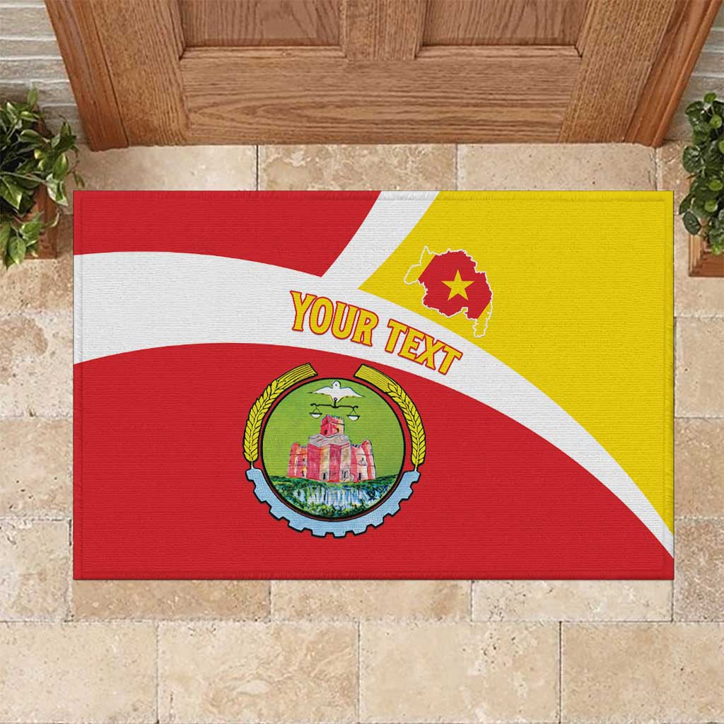 Personalized Amhara Region Rubber Doormat Coat Of Arms With Amhara Map
