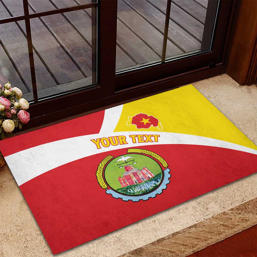 Personalized Amhara Region Rubber Doormat Coat Of Arms With Amhara Map