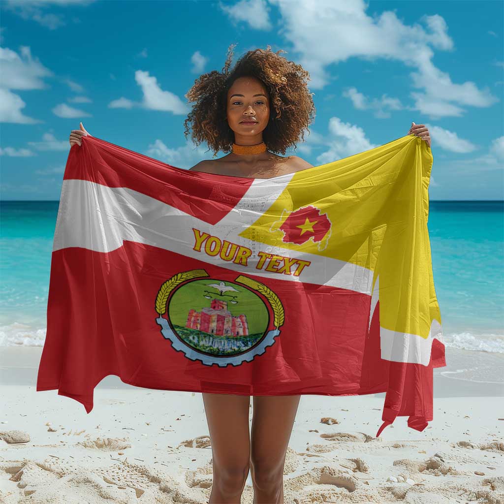 Personalized Amhara Region Sarong Coat Of Arms With Amhara Map