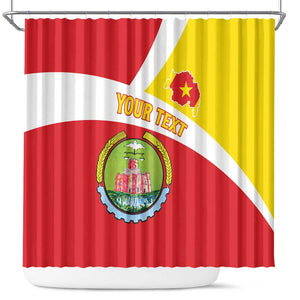 Personalized Amhara Region Shower Curtain Coat Of Arms With Amhara Map