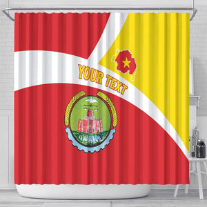 Personalized Amhara Region Shower Curtain Coat Of Arms With Amhara Map