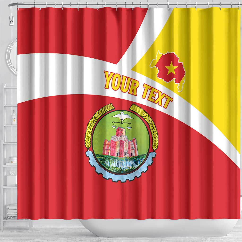Personalized Amhara Region Shower Curtain Coat Of Arms With Amhara Map