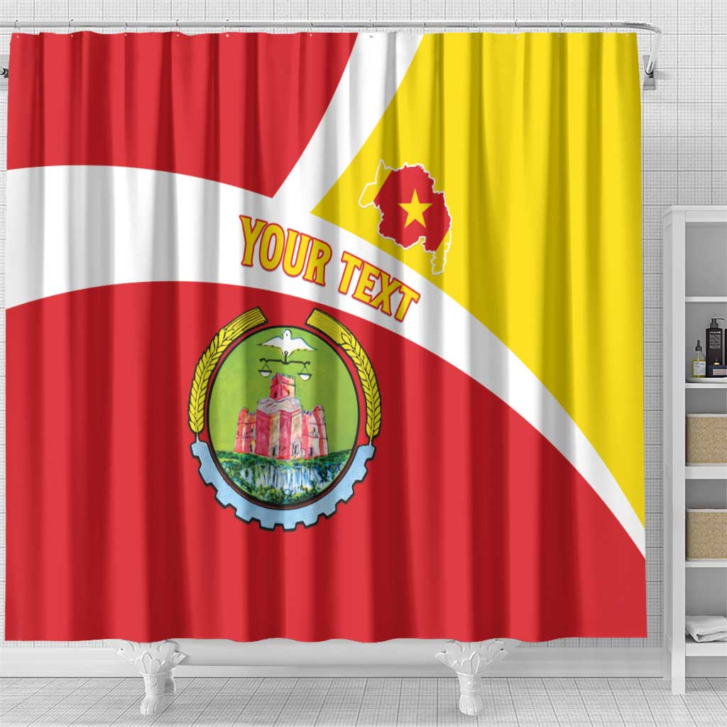 Personalized Amhara Region Shower Curtain Coat Of Arms With Amhara Map