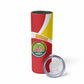 Personalized Amhara Region Skinny Tumbler Coat Of Arms With Amhara Map