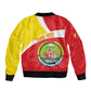 Personalized Amhara Region Sleeve Zip Bomber Jacket Coat Of Arms With Amhara Map