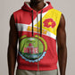 Personalized Amhara Region Sleeveless Zip Hoodie Coat Of Arms With Amhara Map - African Pride