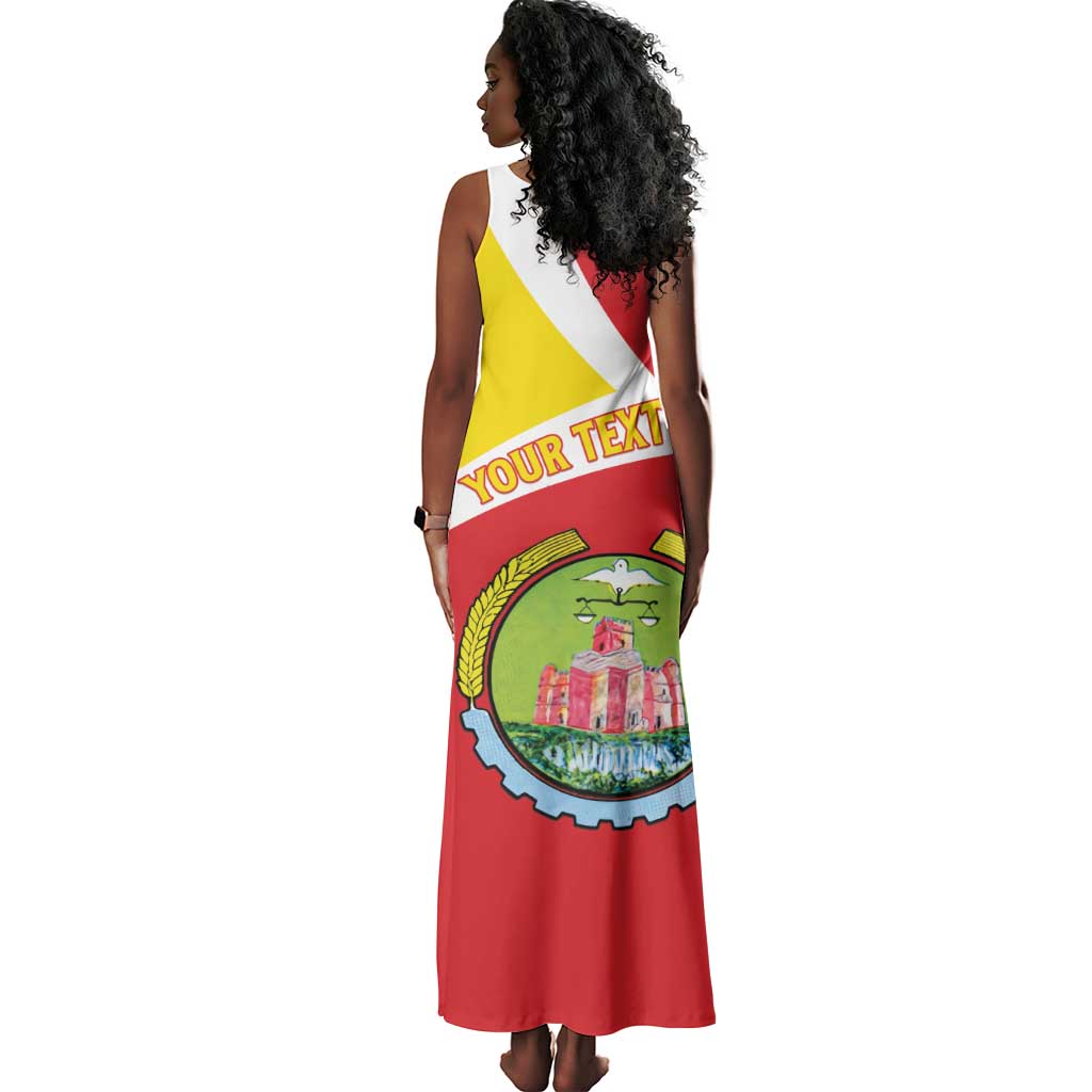 Personalized Amhara Region Tank Maxi Dress Coat Of Arms With Amhara Map