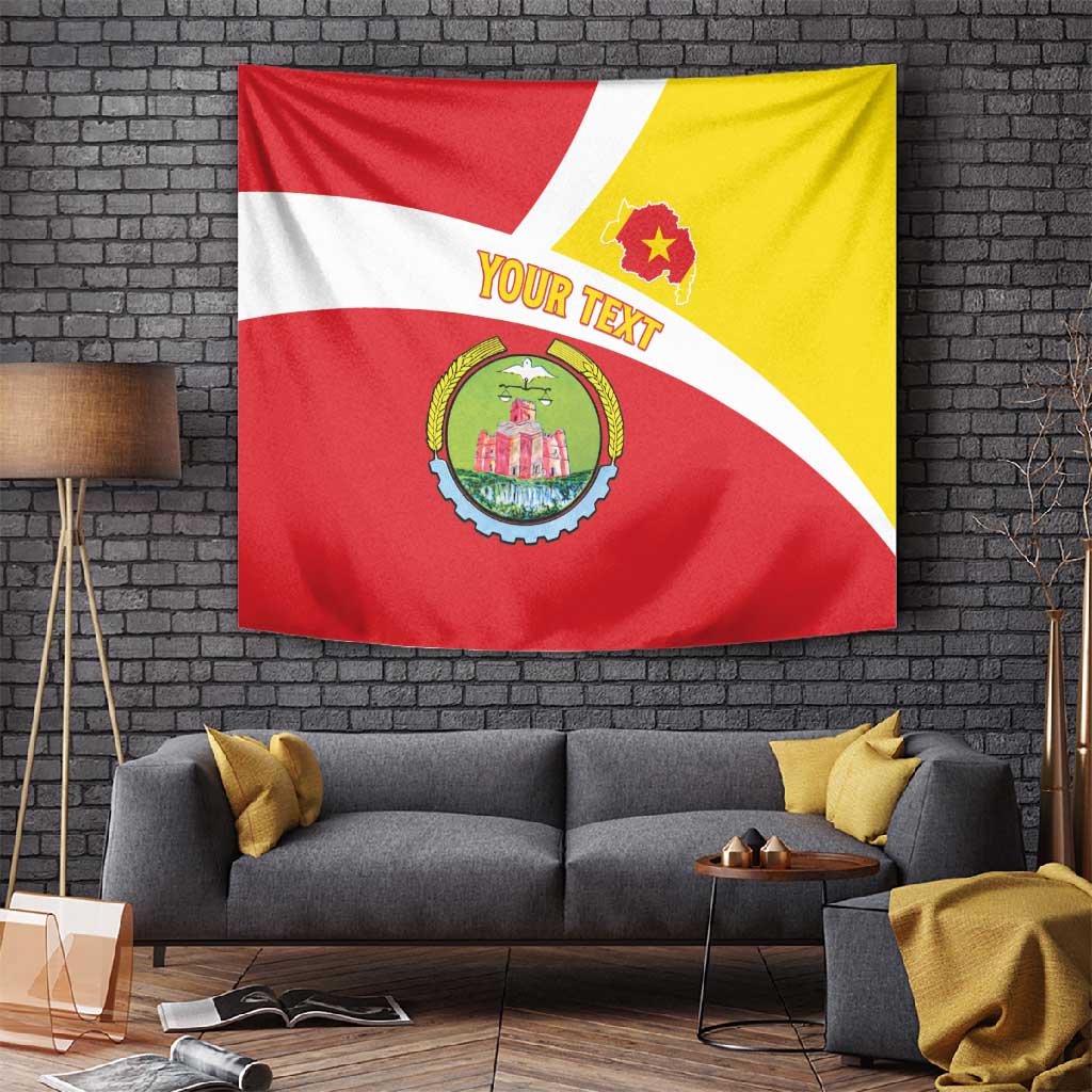 Personalized Amhara Region Tapestry Coat Of Arms With Amhara Map