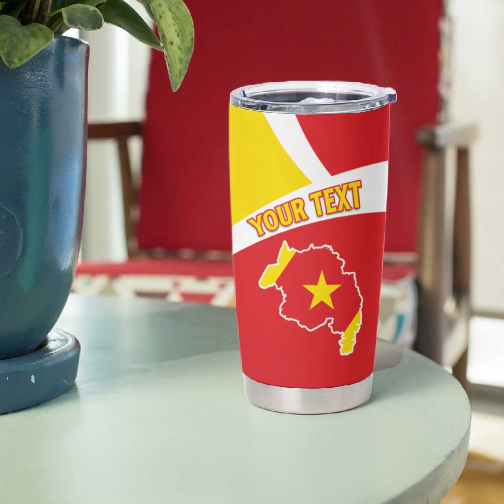 Personalized Amhara Region Tumbler Cup Coat Of Arms With Amhara Map