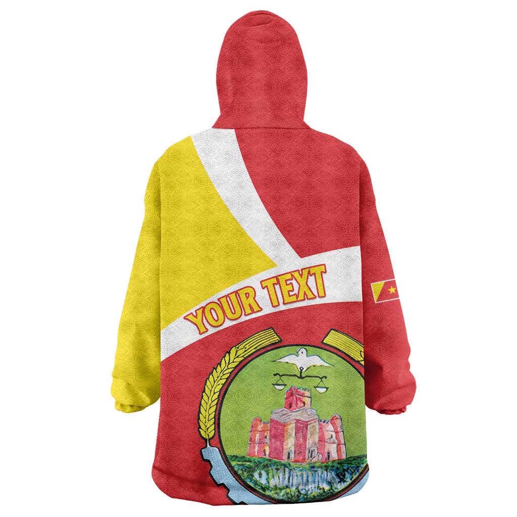 Personalized Amhara Region Wearable Blanket Hoodie Coat Of Arms With Amhara Map