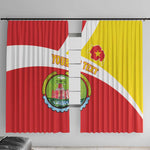 Personalized Amhara Region Window Curtain Coat Of Arms With Amhara Map