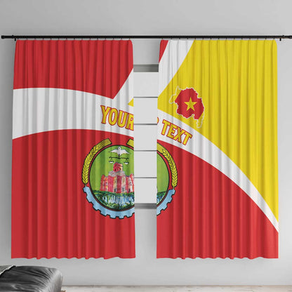 Personalized Amhara Region Window Curtain Coat Of Arms With Amhara Map