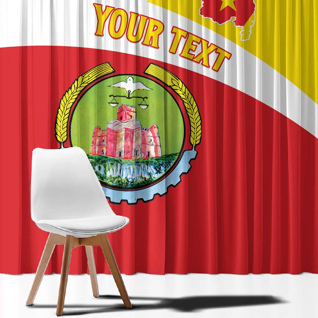 Personalized Amhara Region Window Curtain Coat Of Arms With Amhara Map