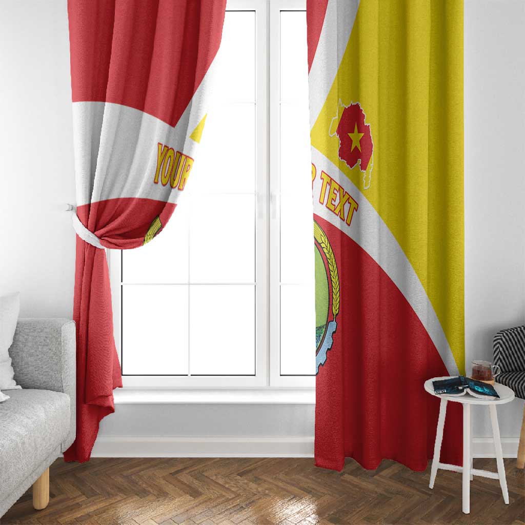 Personalized Amhara Region Window Curtain Coat Of Arms With Amhara Map