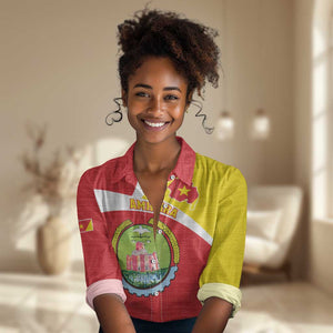 Personalized Amhara Region Women Casual Shirt Coat Of Arms With Amhara Map