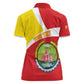 Personalized Amhara Region Women Polo Shirt Coat Of Arms With Amhara Map