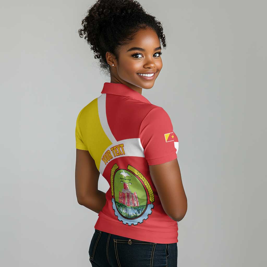 Personalized Amhara Region Women Polo Shirt Coat Of Arms With Amhara Map