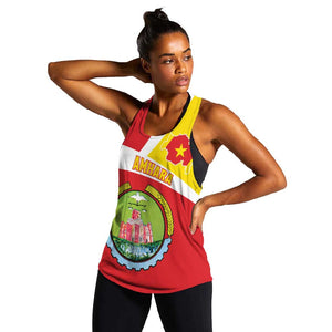 Personalized Amhara Region Women Racerback Tank Coat Of Arms With Amhara Map