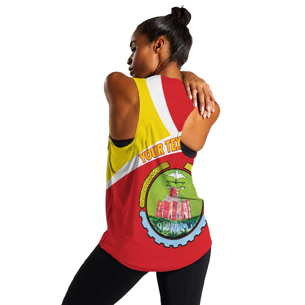 Personalized Amhara Region Women Racerback Tank Coat Of Arms With Amhara Map