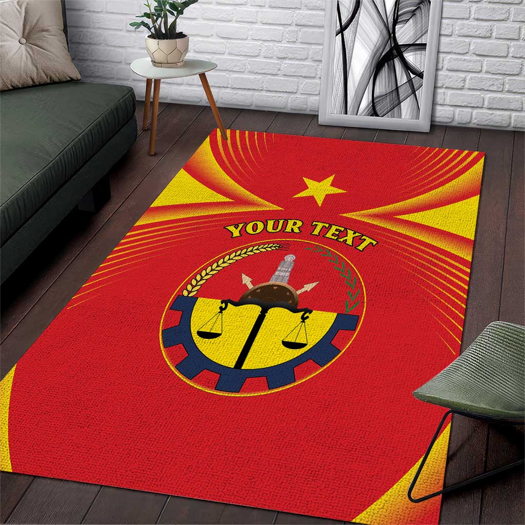 Personalized Tigray Region Area Rug Coat Of Arms With Tigray Map