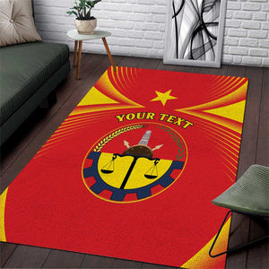 Personalized Tigray Region Area Rug Coat Of Arms With Tigray Map