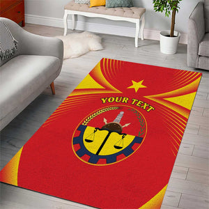 Personalized Tigray Region Area Rug Coat Of Arms With Tigray Map