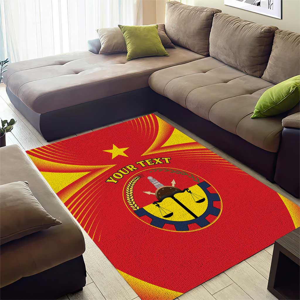 Personalized Tigray Region Area Rug Coat Of Arms With Tigray Map