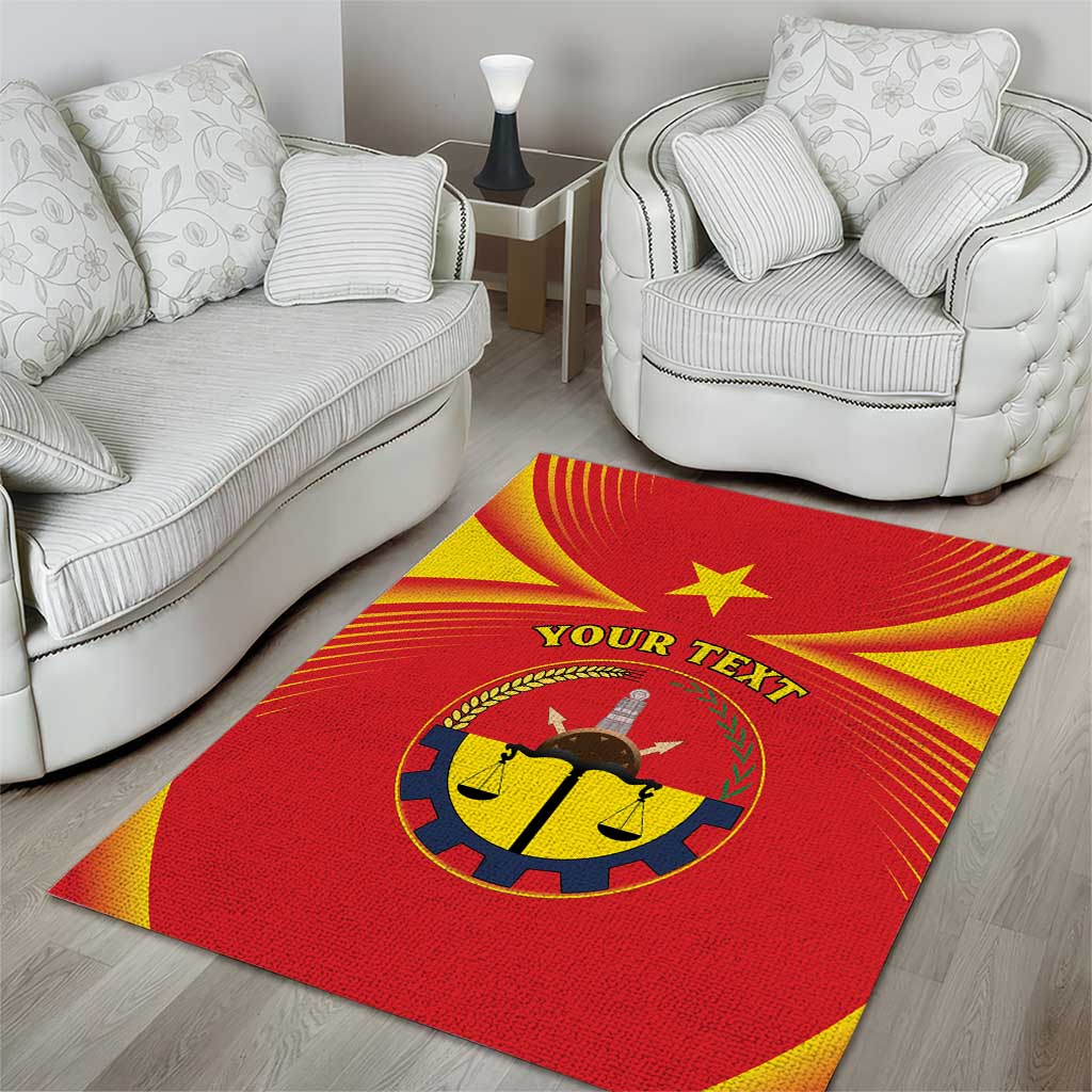 Personalized Tigray Region Area Rug Coat Of Arms With Tigray Map