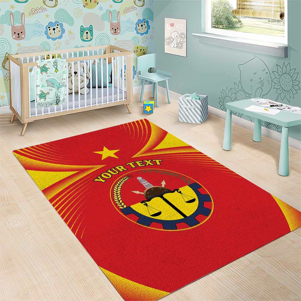 Personalized Tigray Region Area Rug Coat Of Arms With Tigray Map