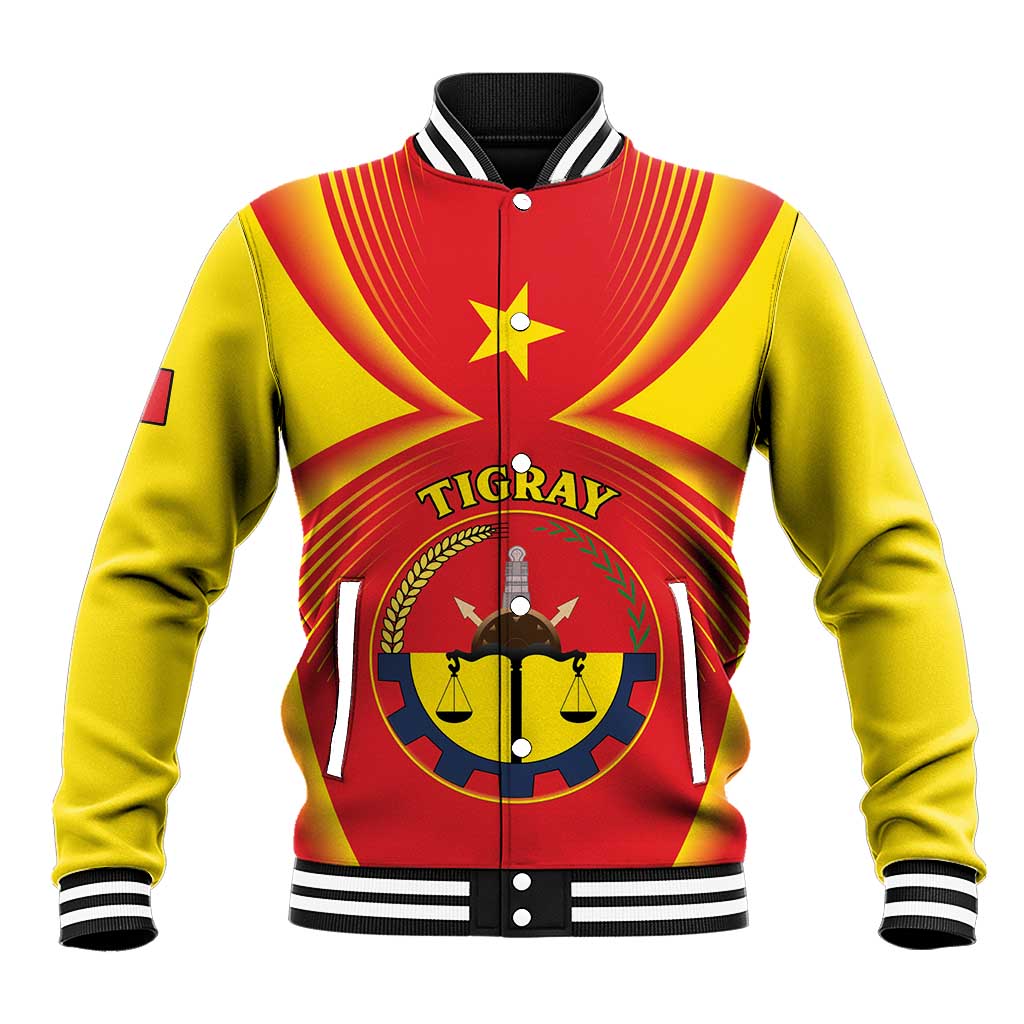 Personalized Tigray Region Baseball Jacket Coat Of Arms With Tigray Map