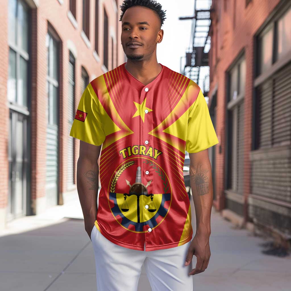 Personalized Tigray Region Baseball Jersey Coat Of Arms With Tigray Map