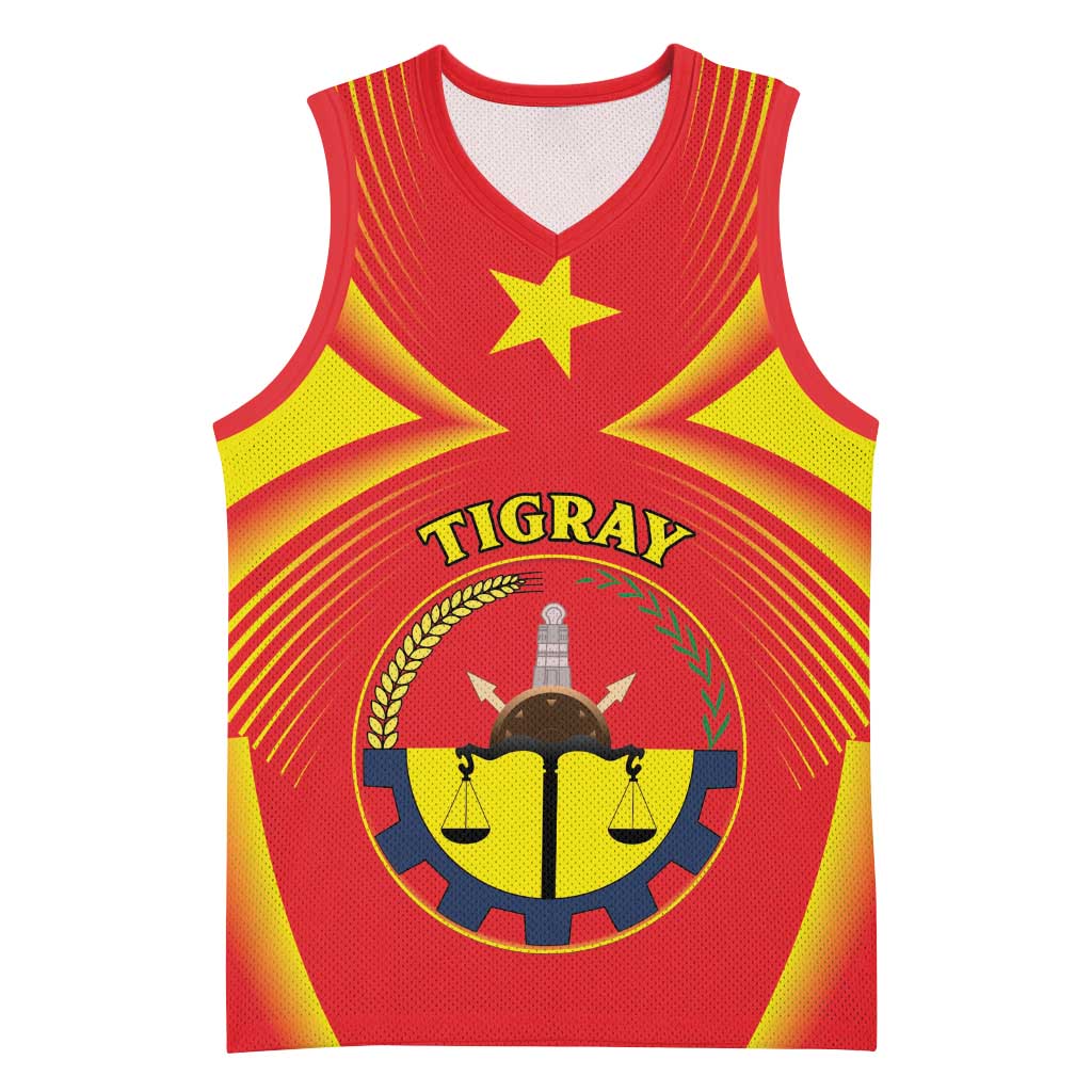 Personalized Tigray Region Basketball Jersey Coat Of Arms With Tigray Map - African Pride