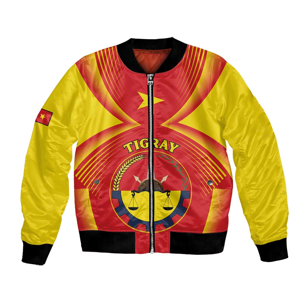 Personalized Tigray Region Bomber Jacket Coat Of Arms With Tigray Map