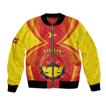 Personalized Tigray Region Bomber Jacket Coat Of Arms With Tigray Map
