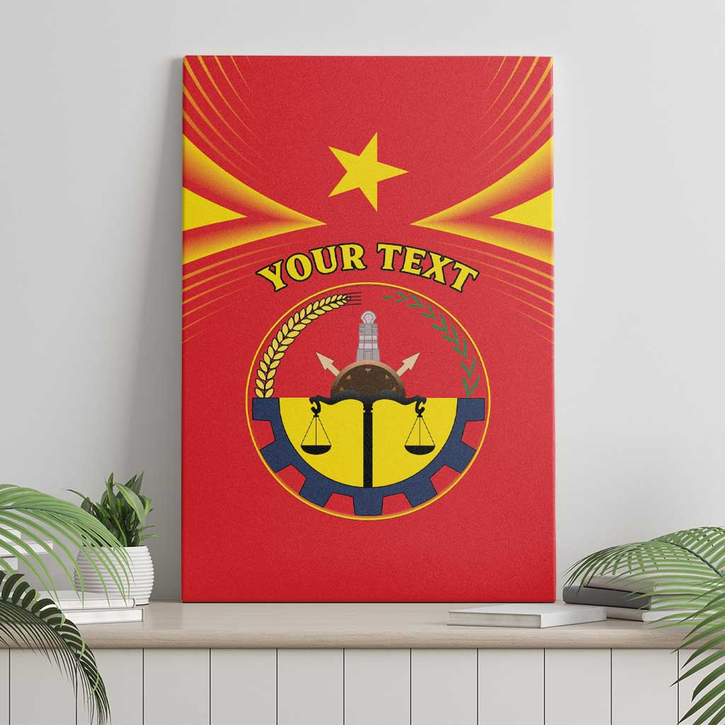 Personalized Tigray Region Canvas Wall Art Coat Of Arms With Tigray Map